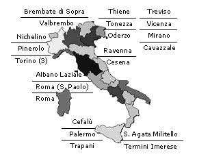 Cartina presenza Engim in Italia