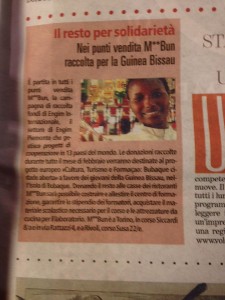 "Resto per solidarietà" sul giornale