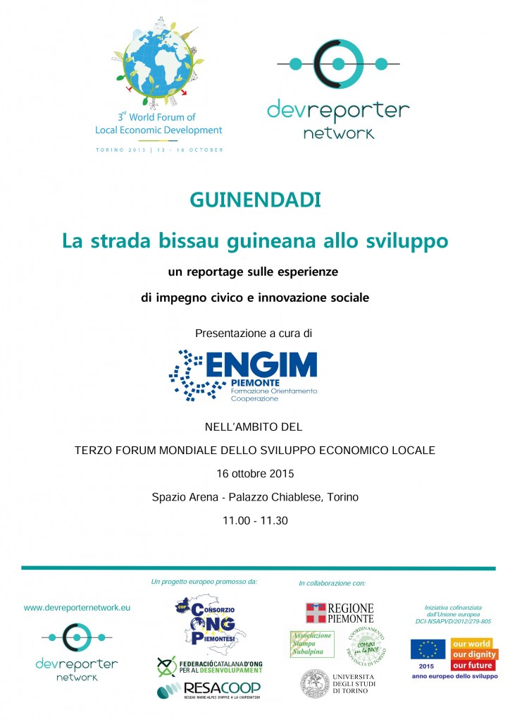 Locandina 16 ottobre ENGIM Guinendadi Forum